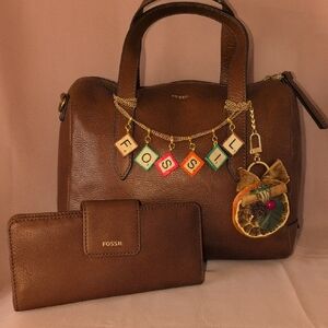 Fossil Sydney Satchel and Madison Clutch Wallet